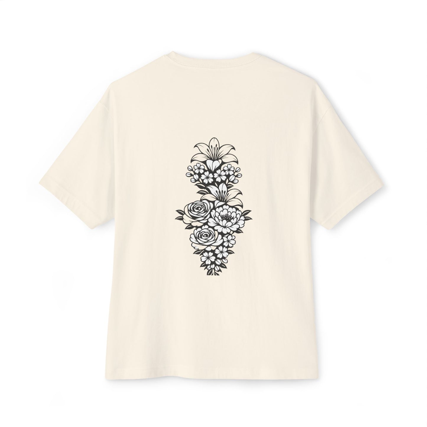 Floral Sketch Oversized Boxy Tee